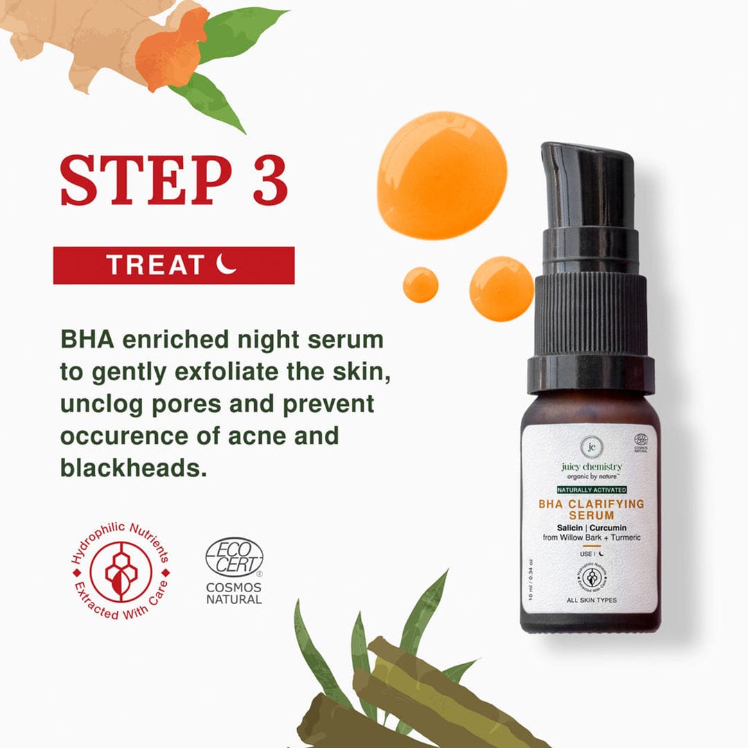 Organic and Naturally Activated Anti Acne Kit - Step 3 Treat BHA Clarfying Serum