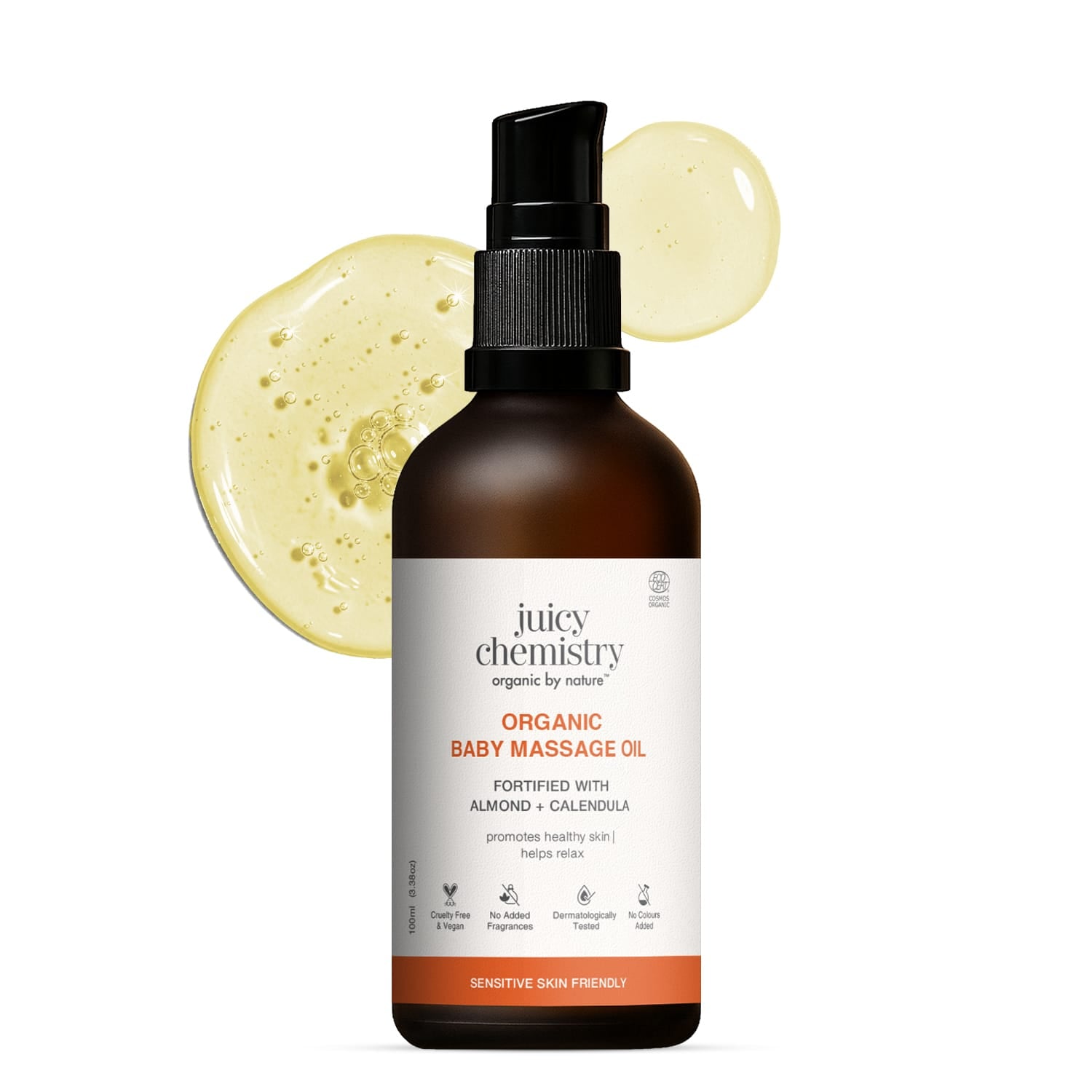Organic Baby Massage Oil Fortified with Almond + Calendula