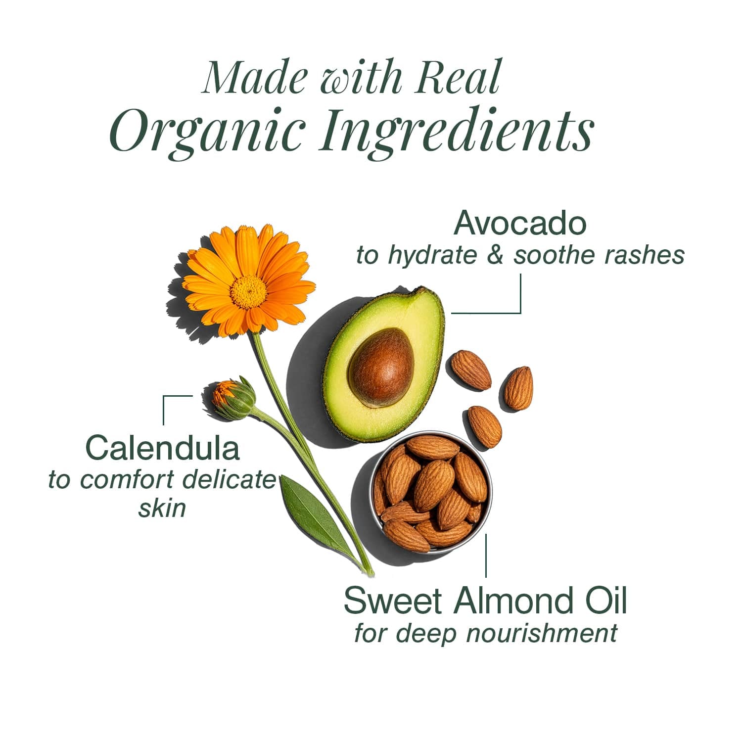 Organic Baby Massage Oil Fortified with Almond + Calendula