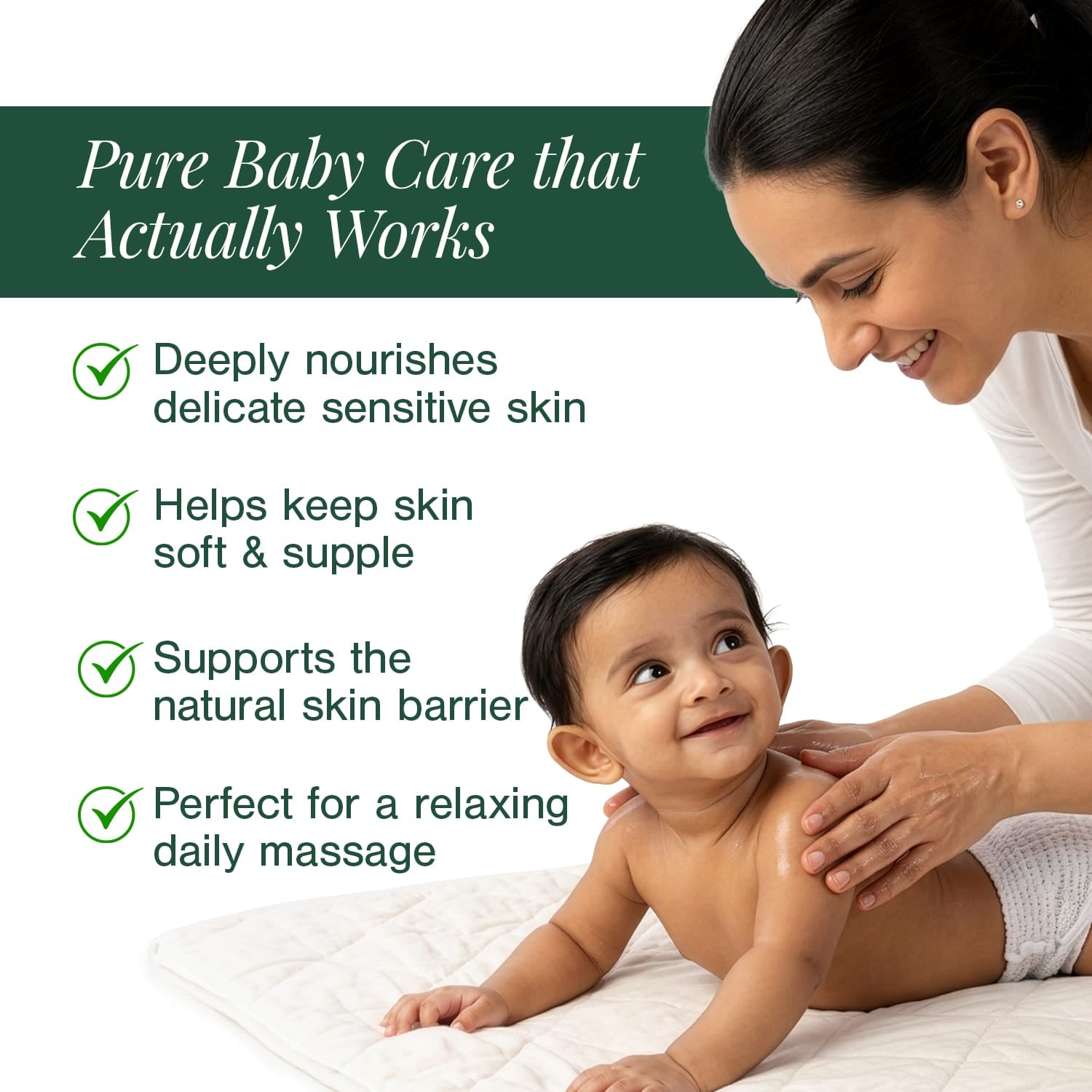 Organic Baby Massage Oil Fortified with Almond + Calendula