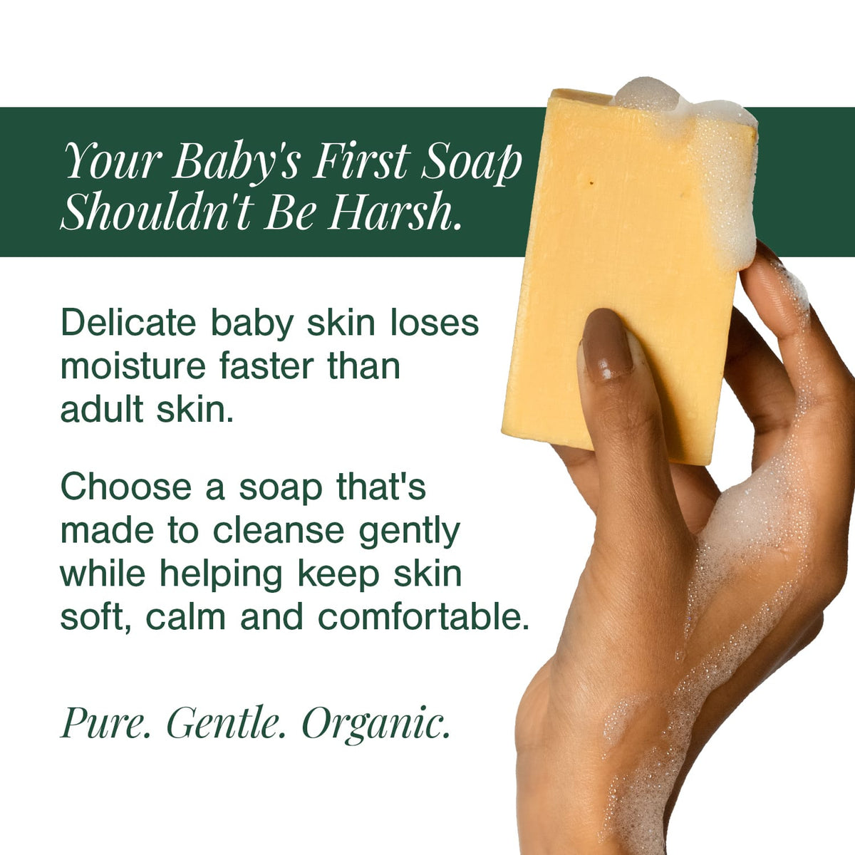Ultra Moisturising & Luxury Organic Soap Fortified with Aloe + Calendula