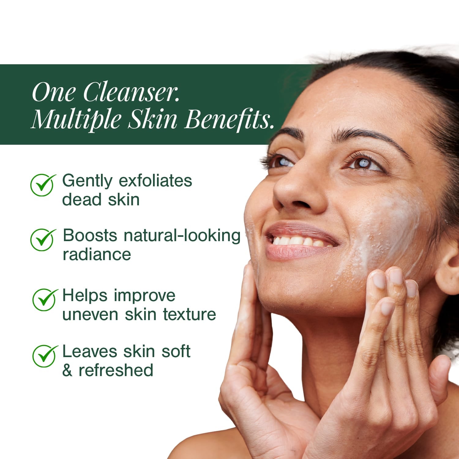 Certified Organic Brightening Enzyme Cleanser Fortified with Rice + Hydrolysed Wheat Protein