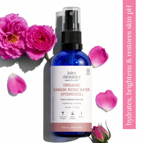 Organic Damask Rose Water (Hydrosol)