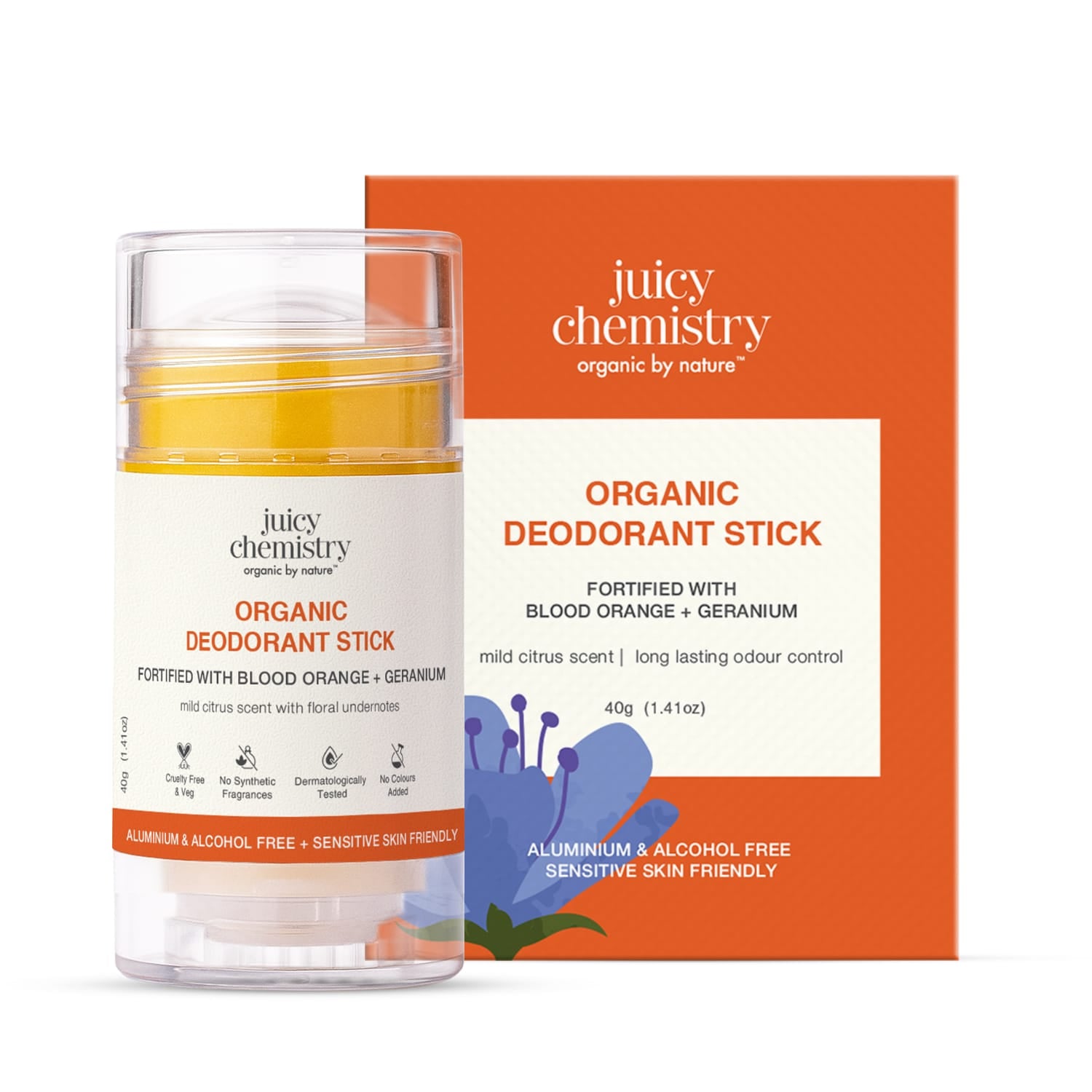 Organic Deodorant Fortified with Blood Orange + Geranium