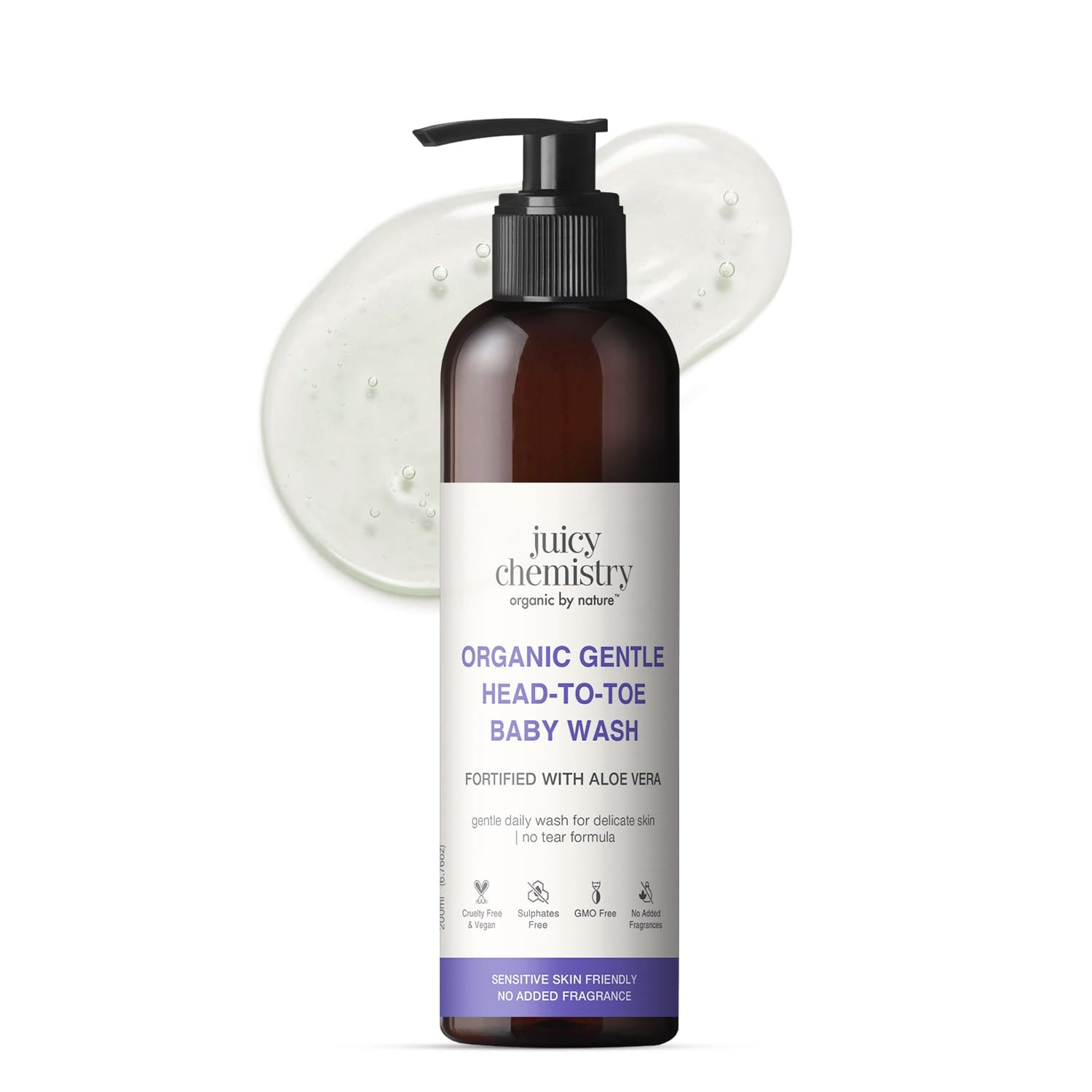 Organic Gentle Head-to-Toe Baby Wash Fortified with Aloe Vera