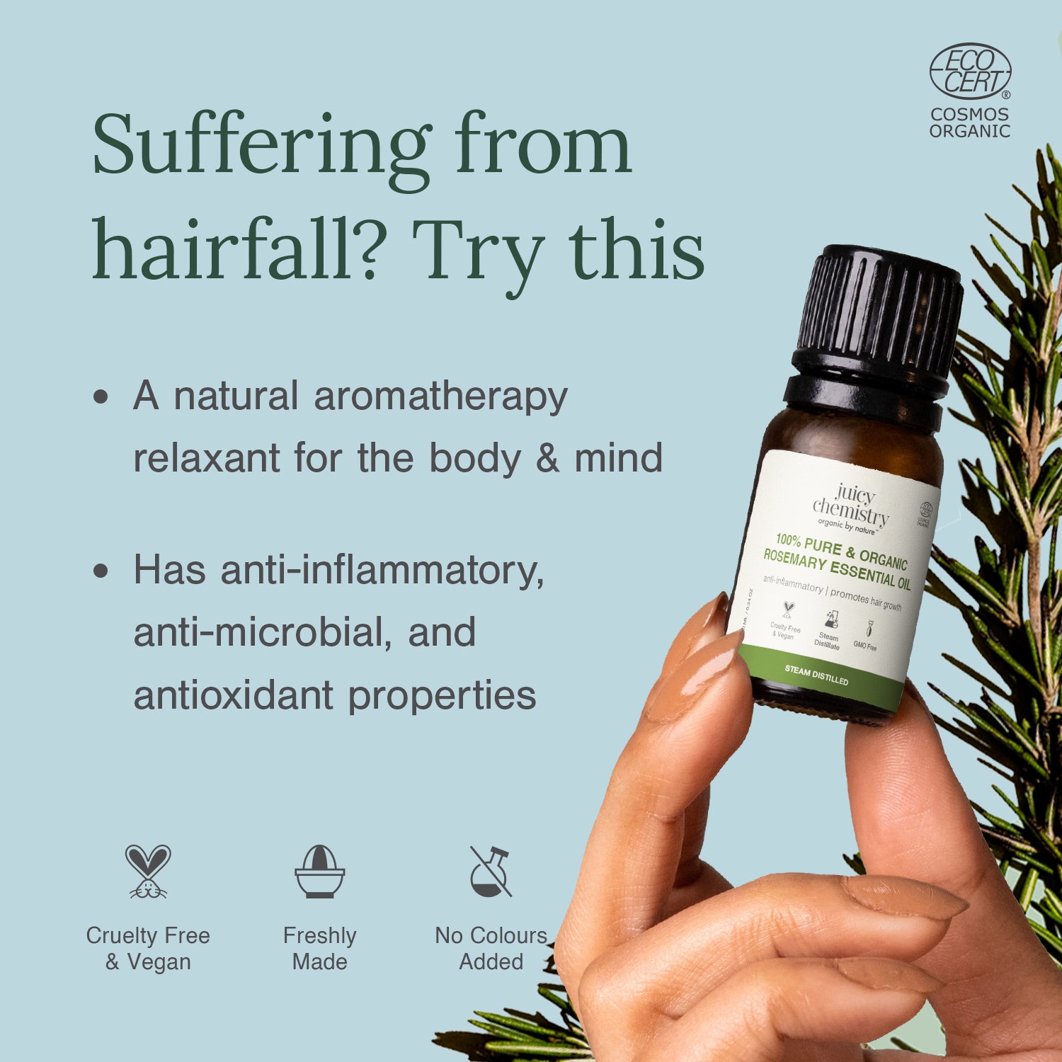 Certified Organic Rosemary Essential Oil