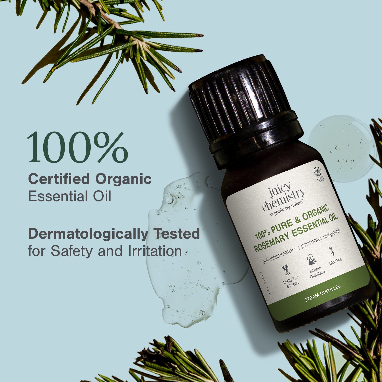 Certified Organic Rosemary Essential Oil..