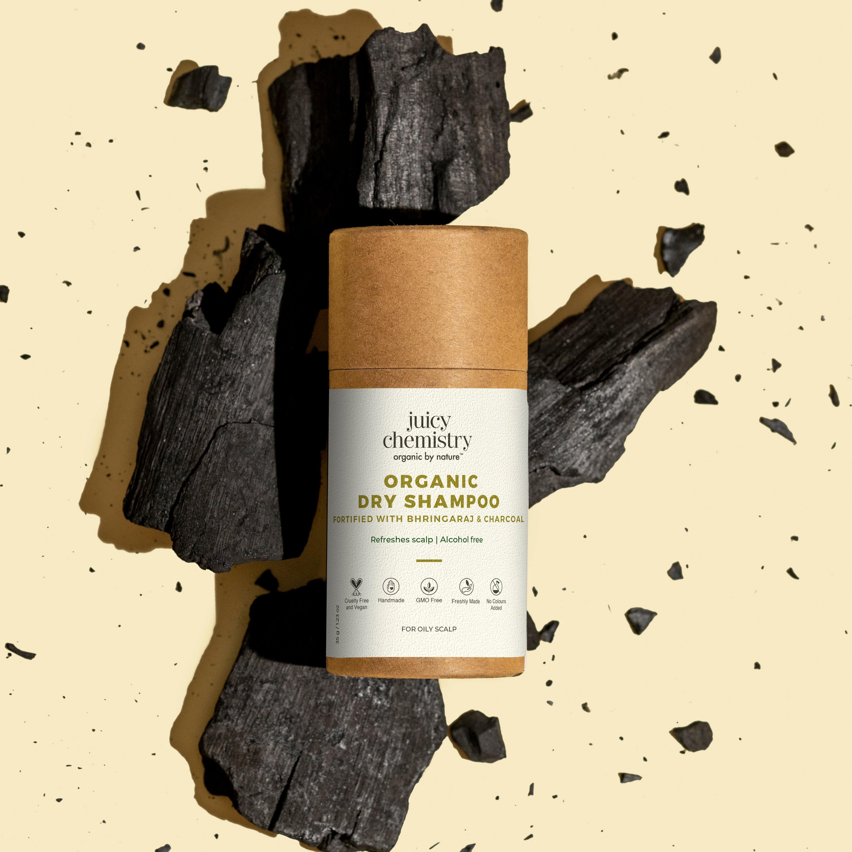 Organic Dry Shampoo with Bhringaraj and Charcoal