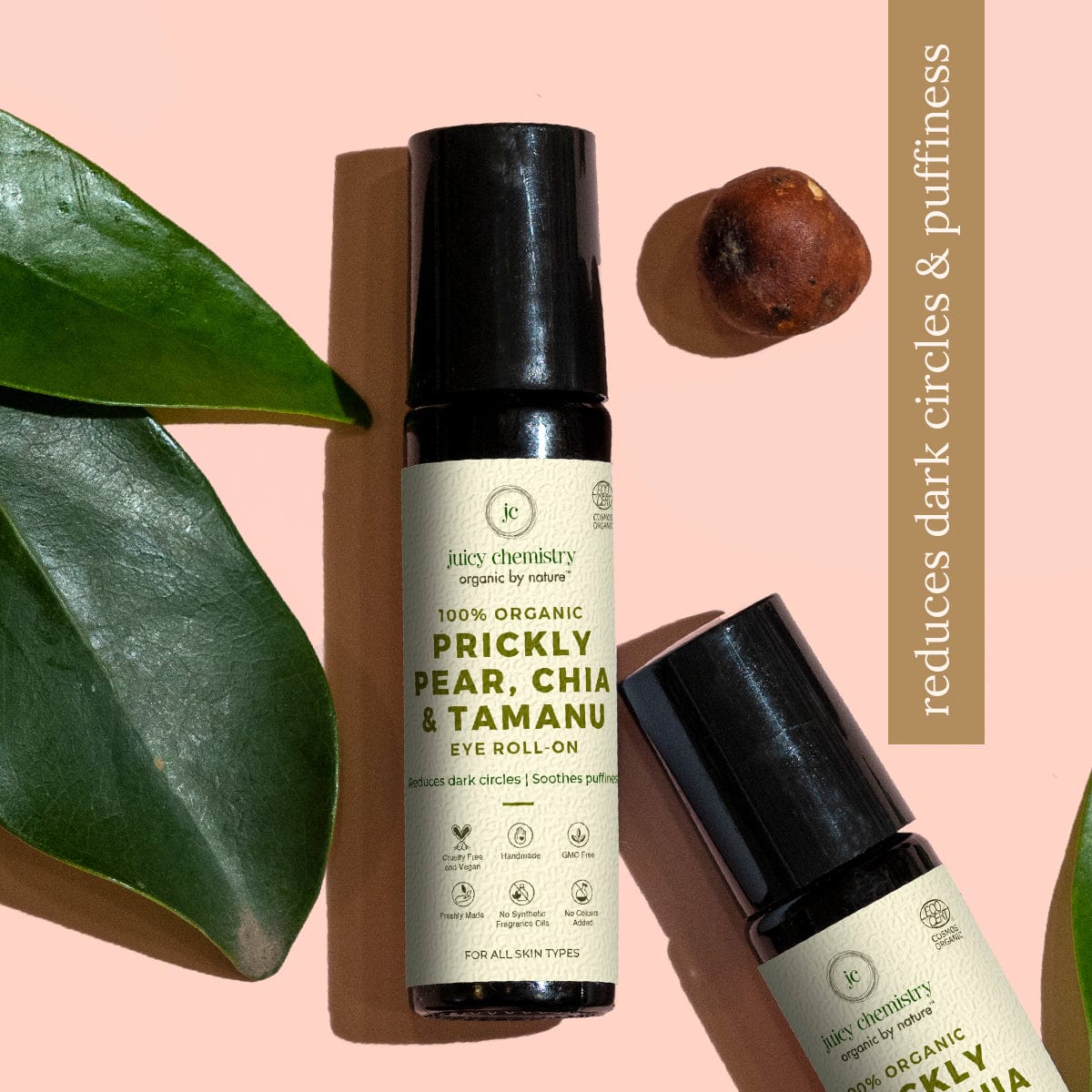 Prickly Pear, Chia and Tamanu Roll-On For Under Eye Dark Circles 