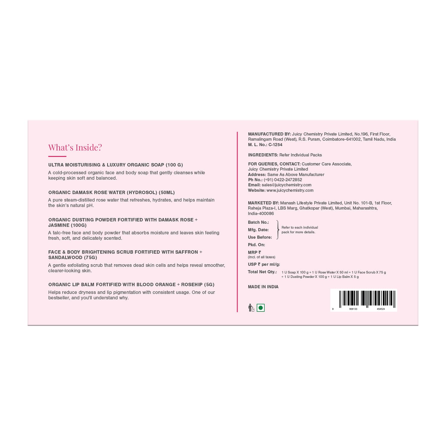 Juicy Chemistry Rose All Day Gift Box