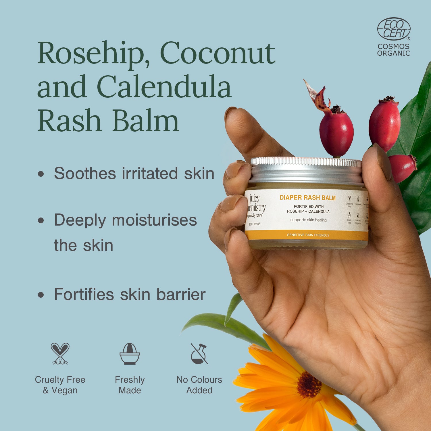 Rosehip, Coconut and Calendula Rash Balm