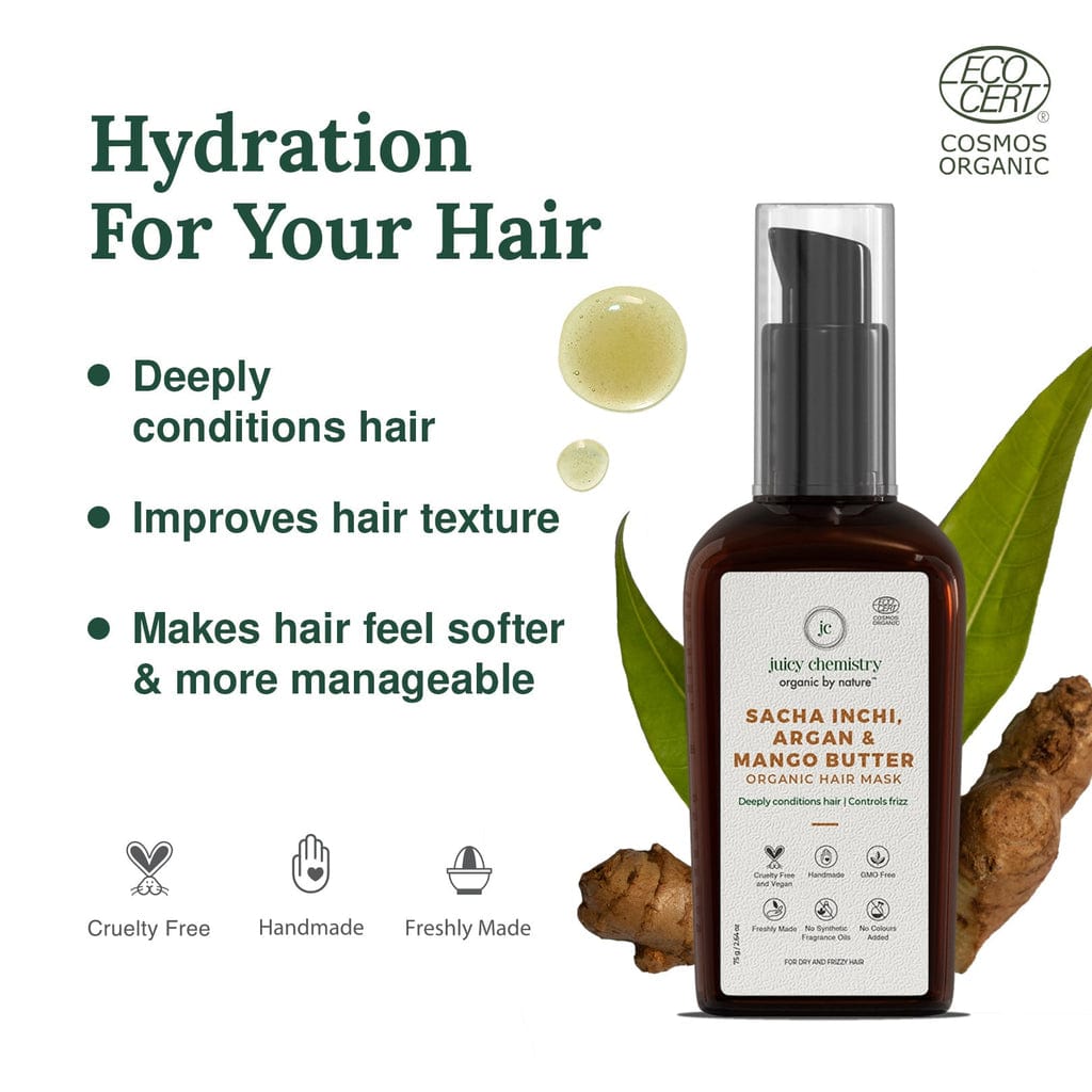 Sacha Inchi Argan and Mango Butter Organic Hair Mask - Product Benefits