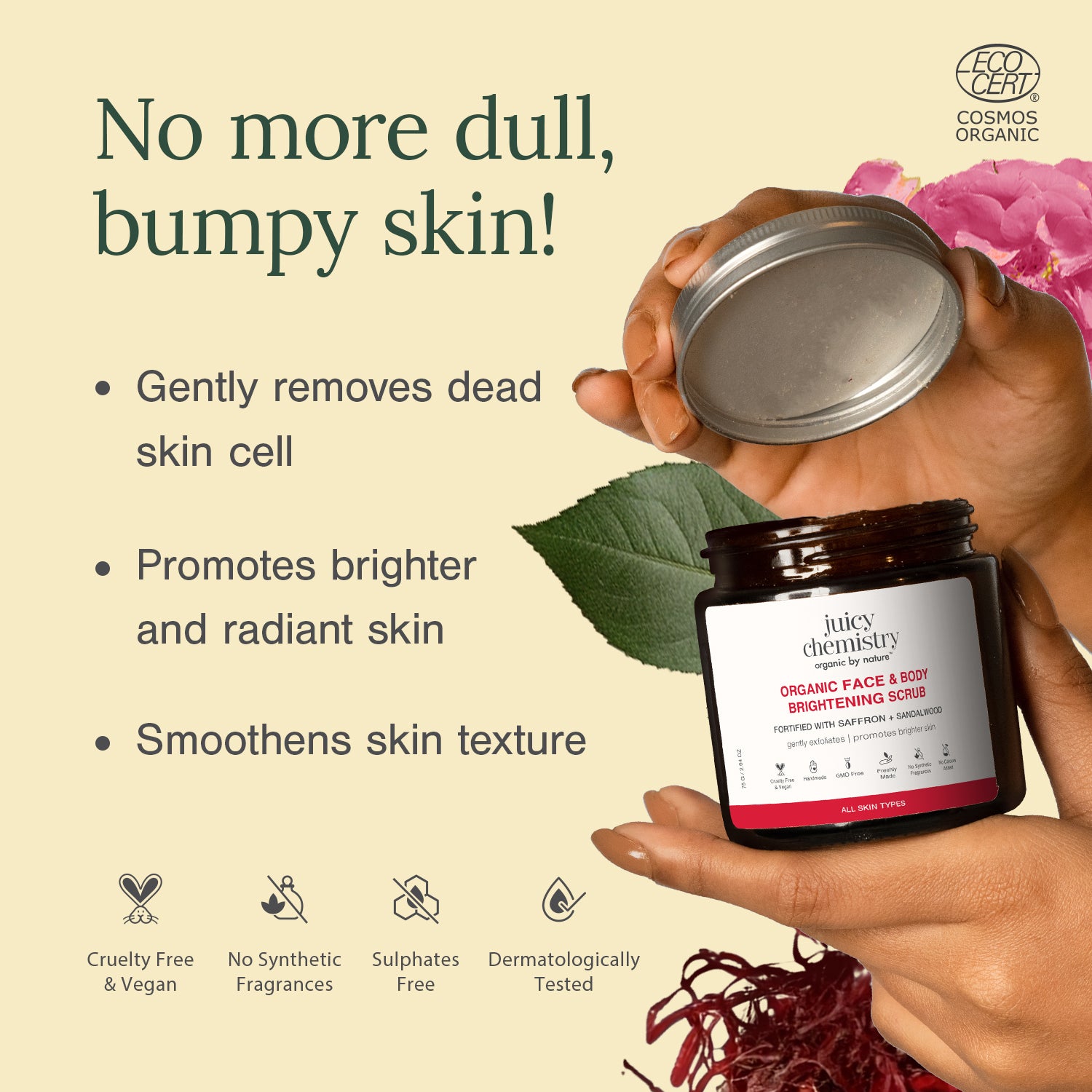 Saffron, Rose and Australian Sandalwood Face Scrub