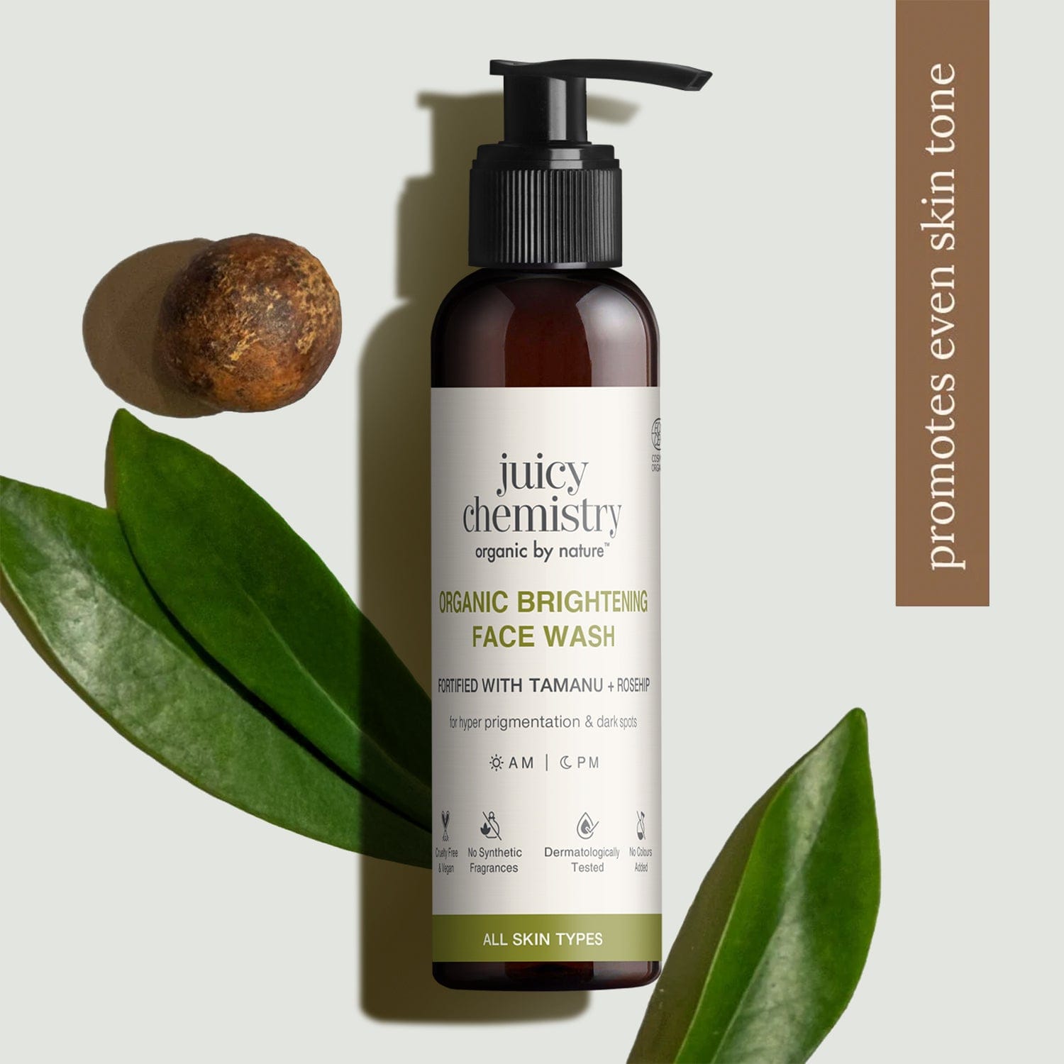 Organic Tamanu, Kakadu Plum Frankincense Face Wash Cleanser for