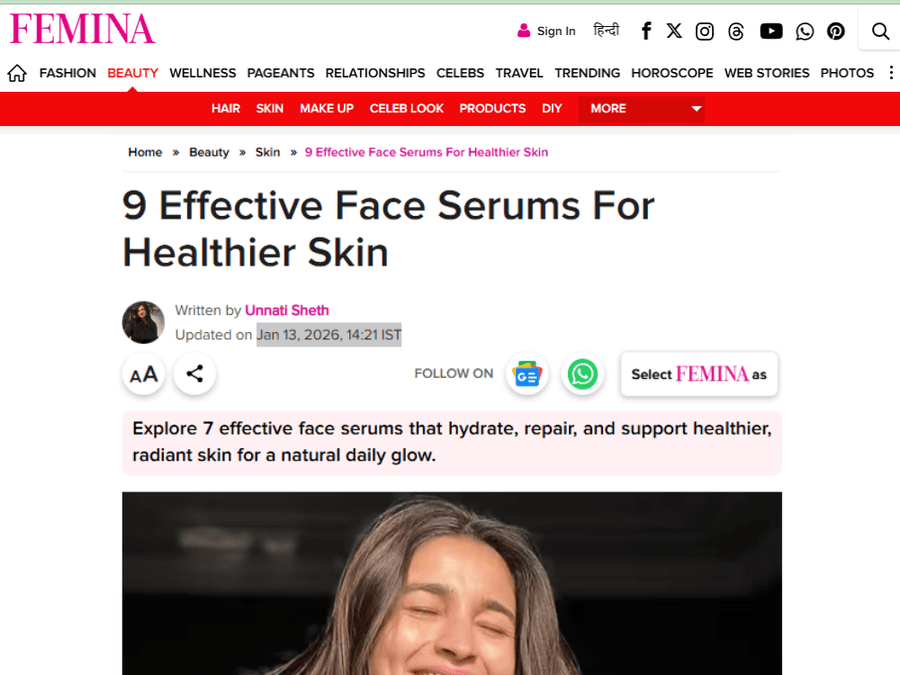 9 Effective Face Serums For Healthier Skin