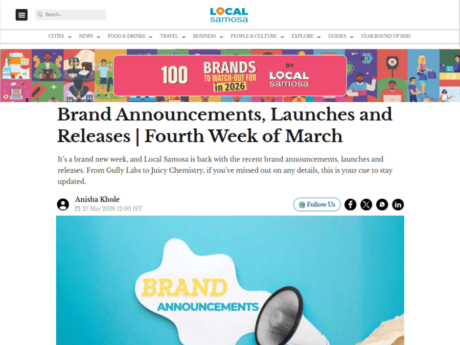 Brand Announcements, Launches and Releases | Fourth Week of March