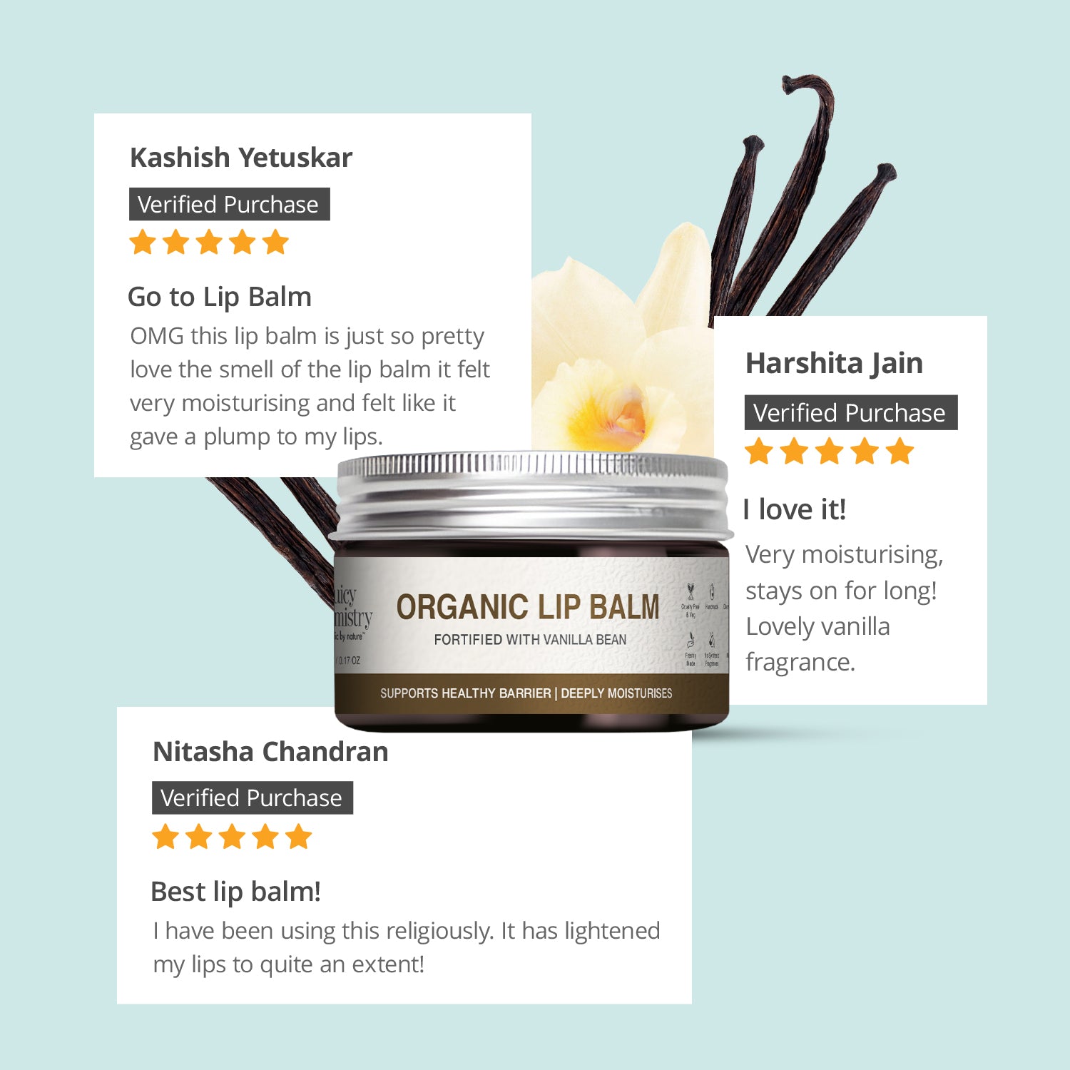 Vanilla Bean Organic Lip Balm