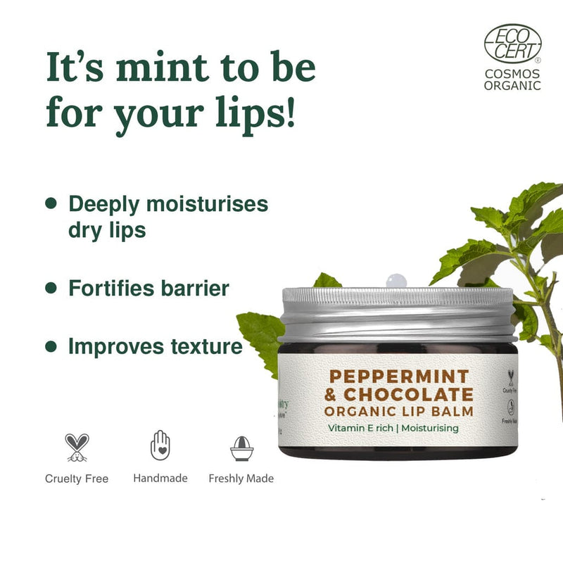 Peppermint and Chocolate Organic Lip Balm