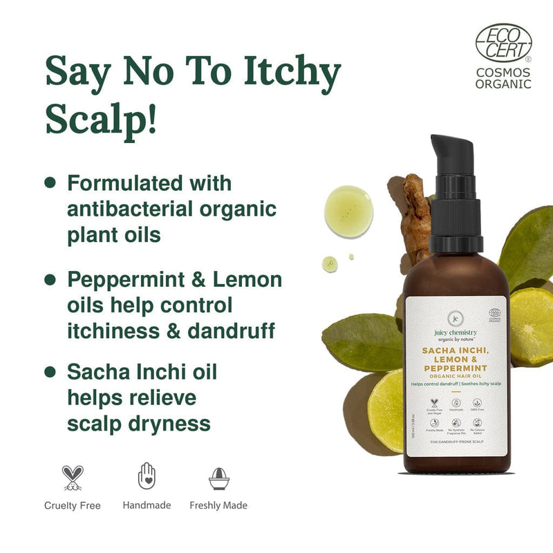 Sacha Inchi, Lemon and Peppermint Hair Oil