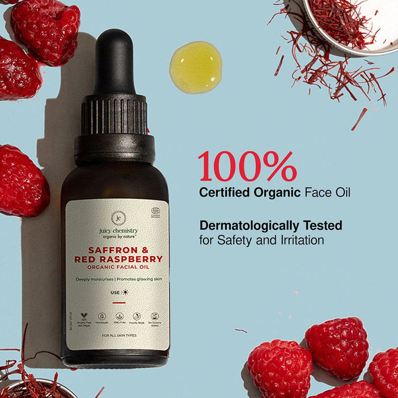 Saffron and Red Raspberry Organic Facial Oil
