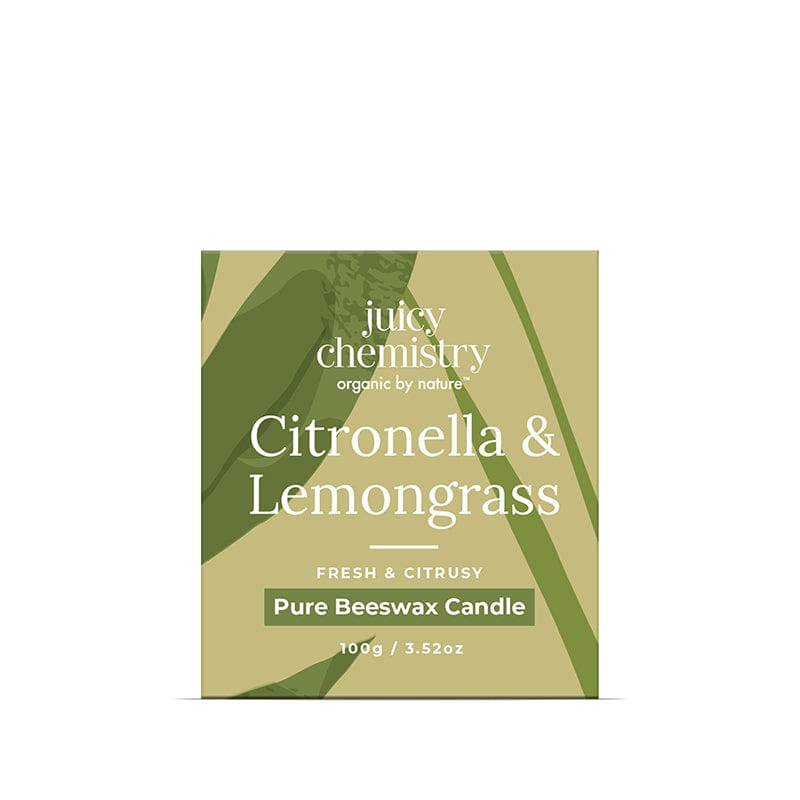 Citronella and Lemongrass Pure Beeswax Candle - Front Product Image